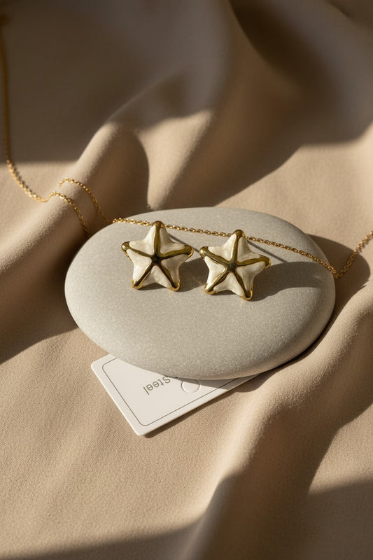 Celestia Starfish Enamel Stud Earrings
