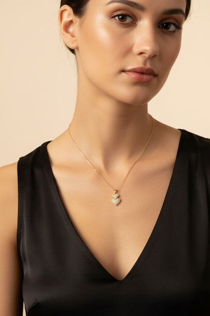 ETERNITY DOUBLE HEART NECKLACE | Stainless Steel