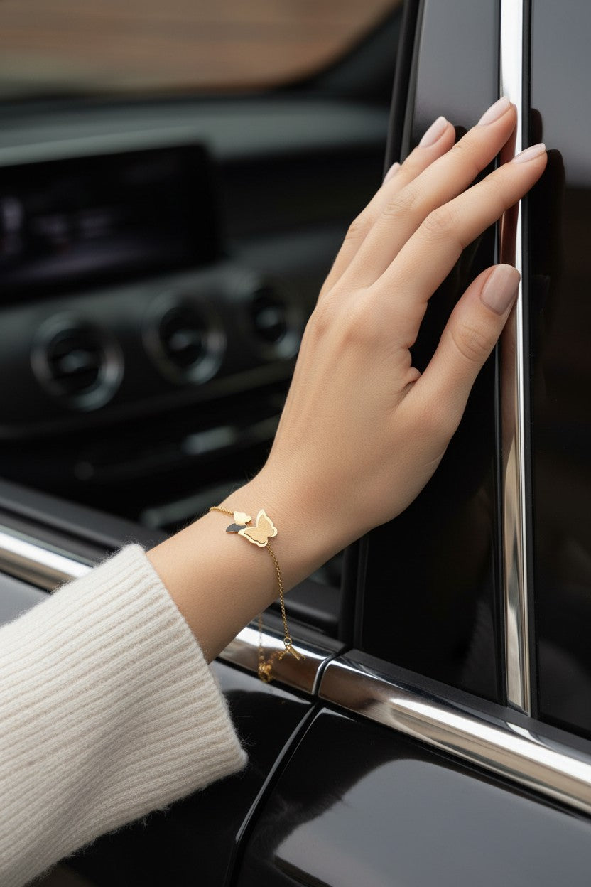Dual Monarch Butterfly Bracelet | Stainless Steel